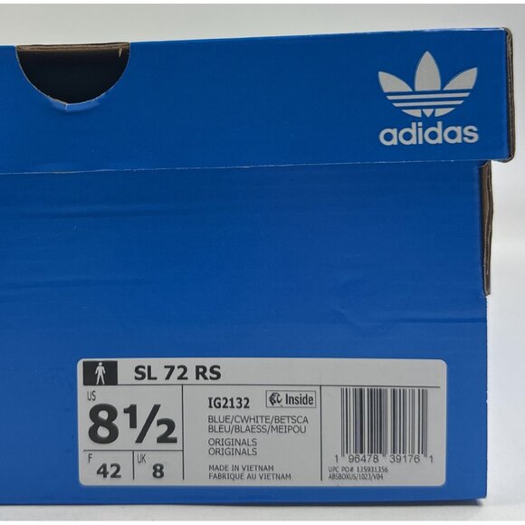 Adidas Originals SL 72 RS Mens Blue White Shoes Sneakers Low Athletic IG2132 - Picture 9 of 12